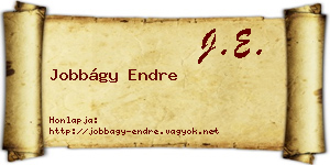 Jobbágy Endre névjegykártya
